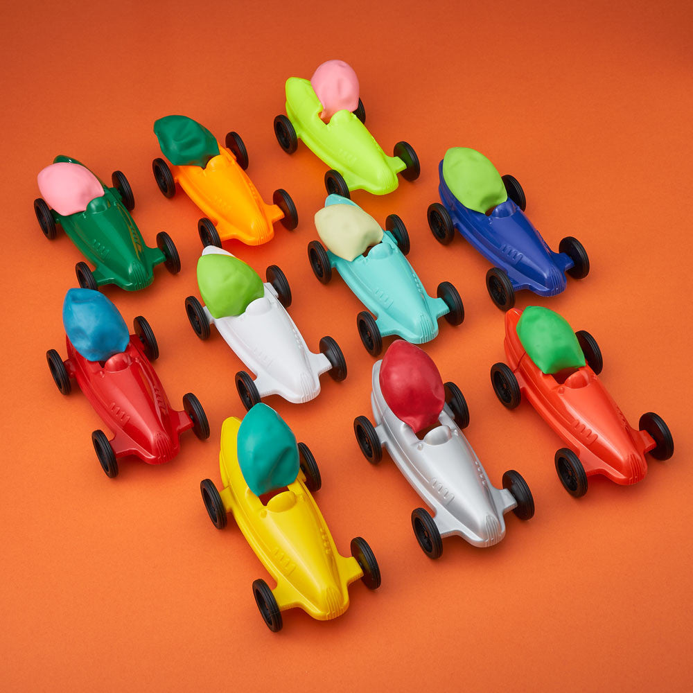 Plastic Balloon-Powered Cars
