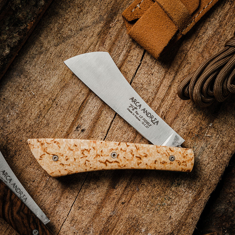French Birchwood Pocket Knife