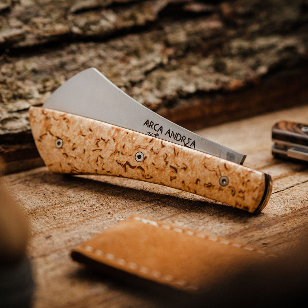 French Birchwood Pocket Knife
