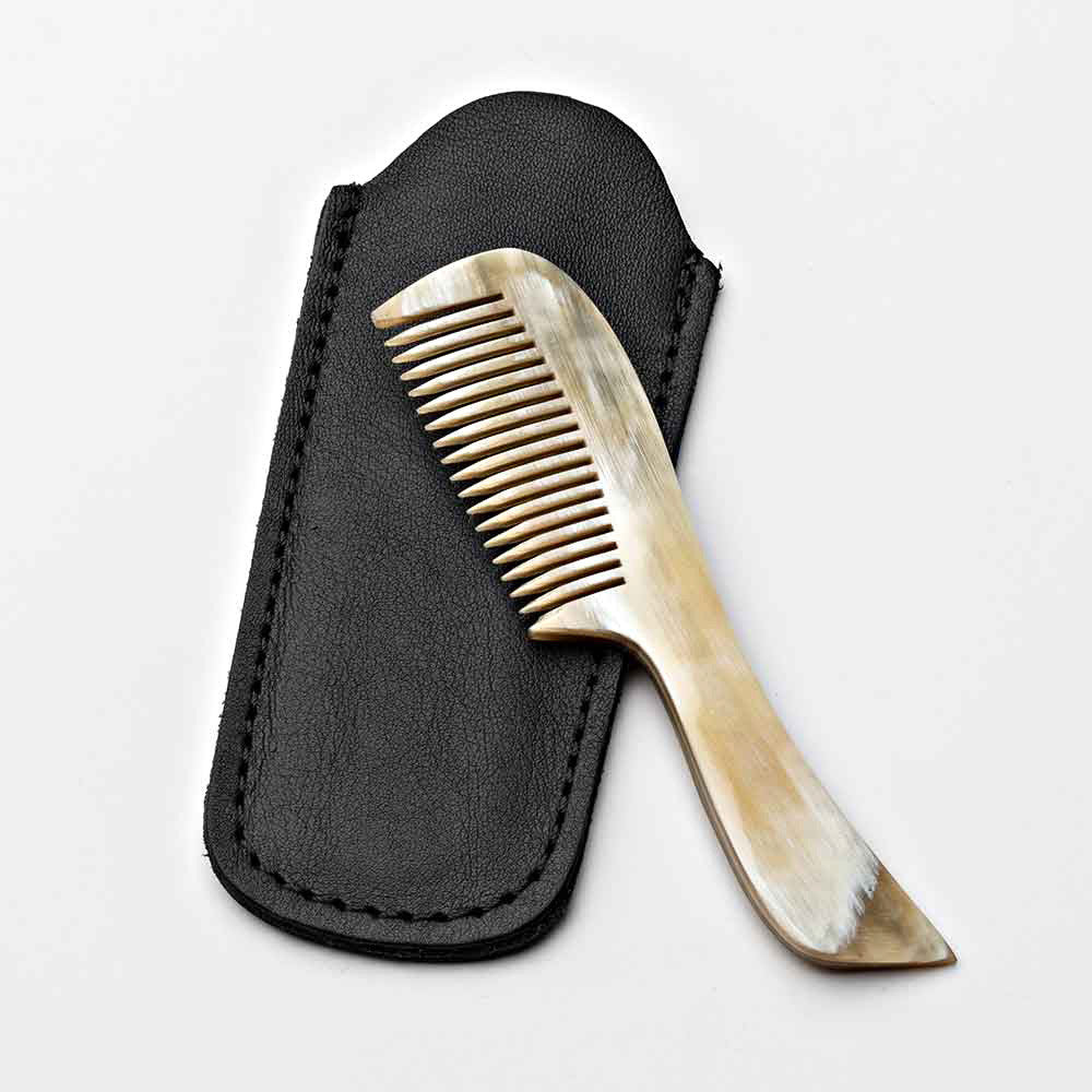 Mustache Natural Horn Comb