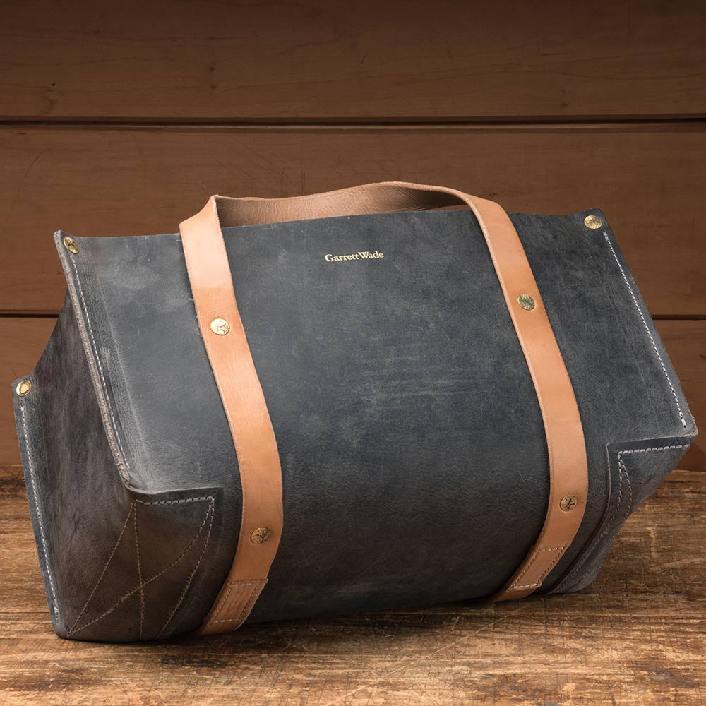 Portable Leather Tool Bag- Blue