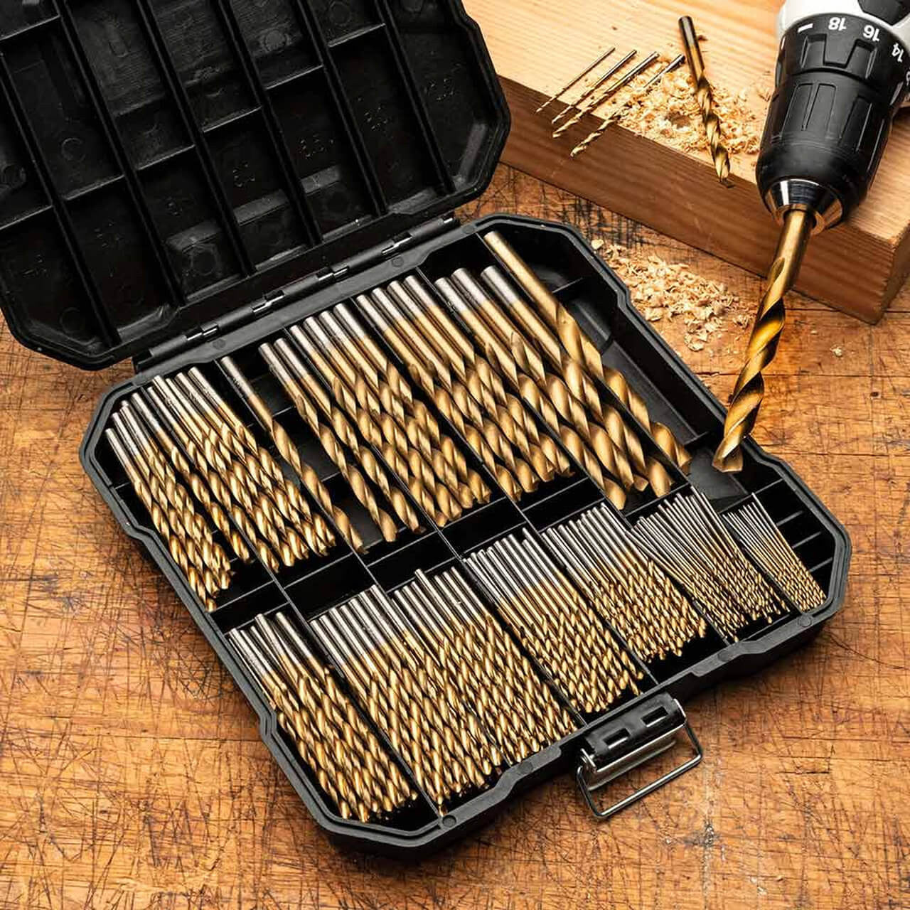 Compact Set of 160 Multiple-Copy Drill Bits