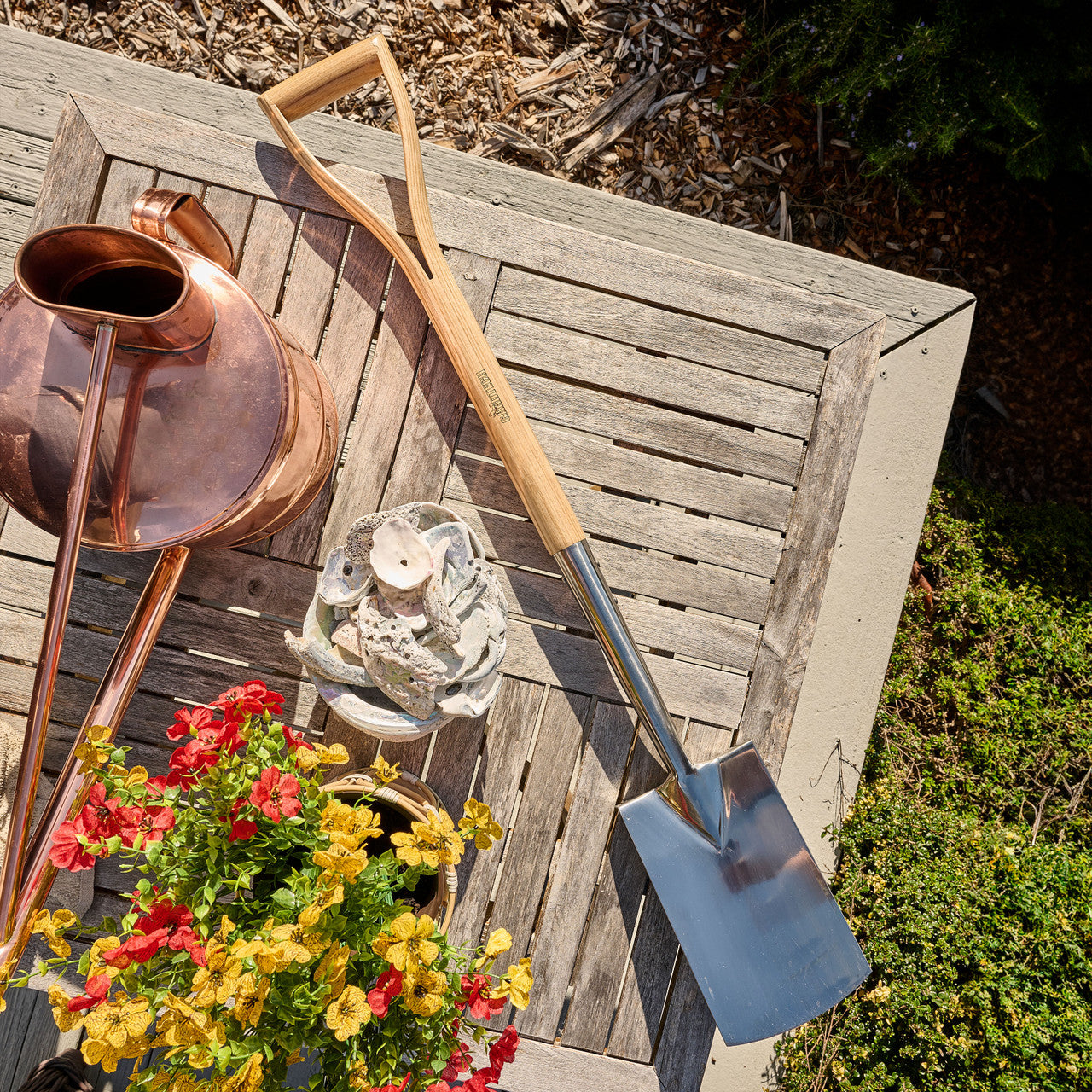 Old World Stainless Steel Shovel with Ash Handle