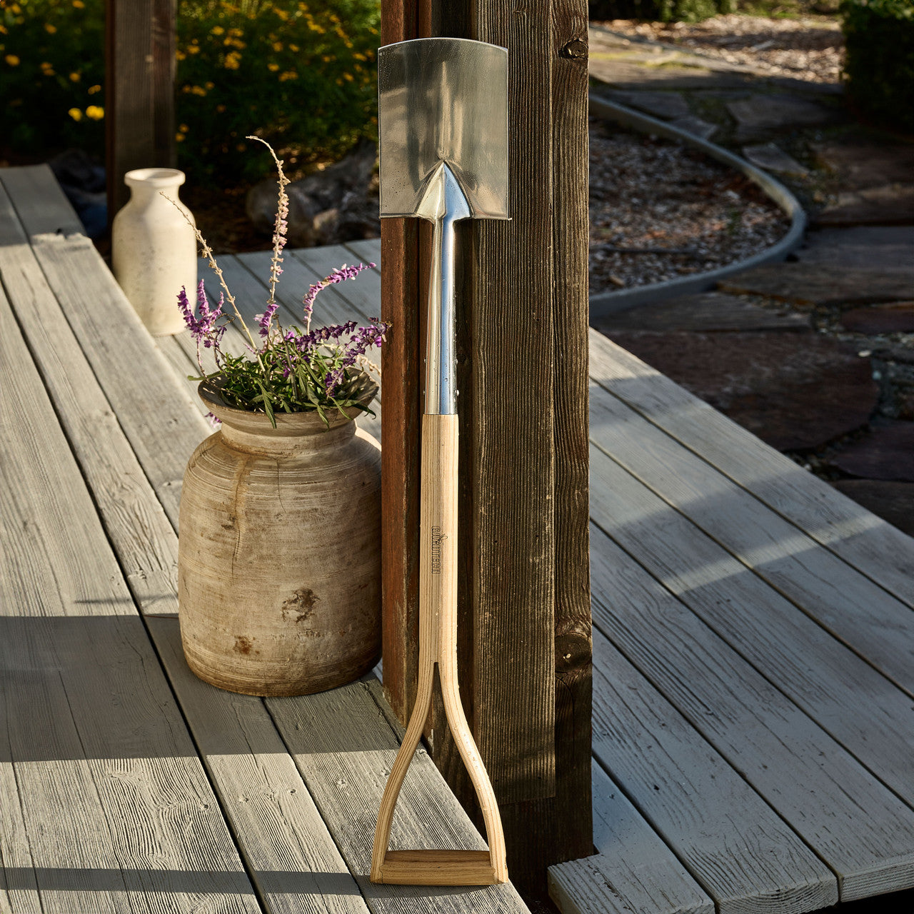 Old World Stainless Steel Shovel with Ash Handle