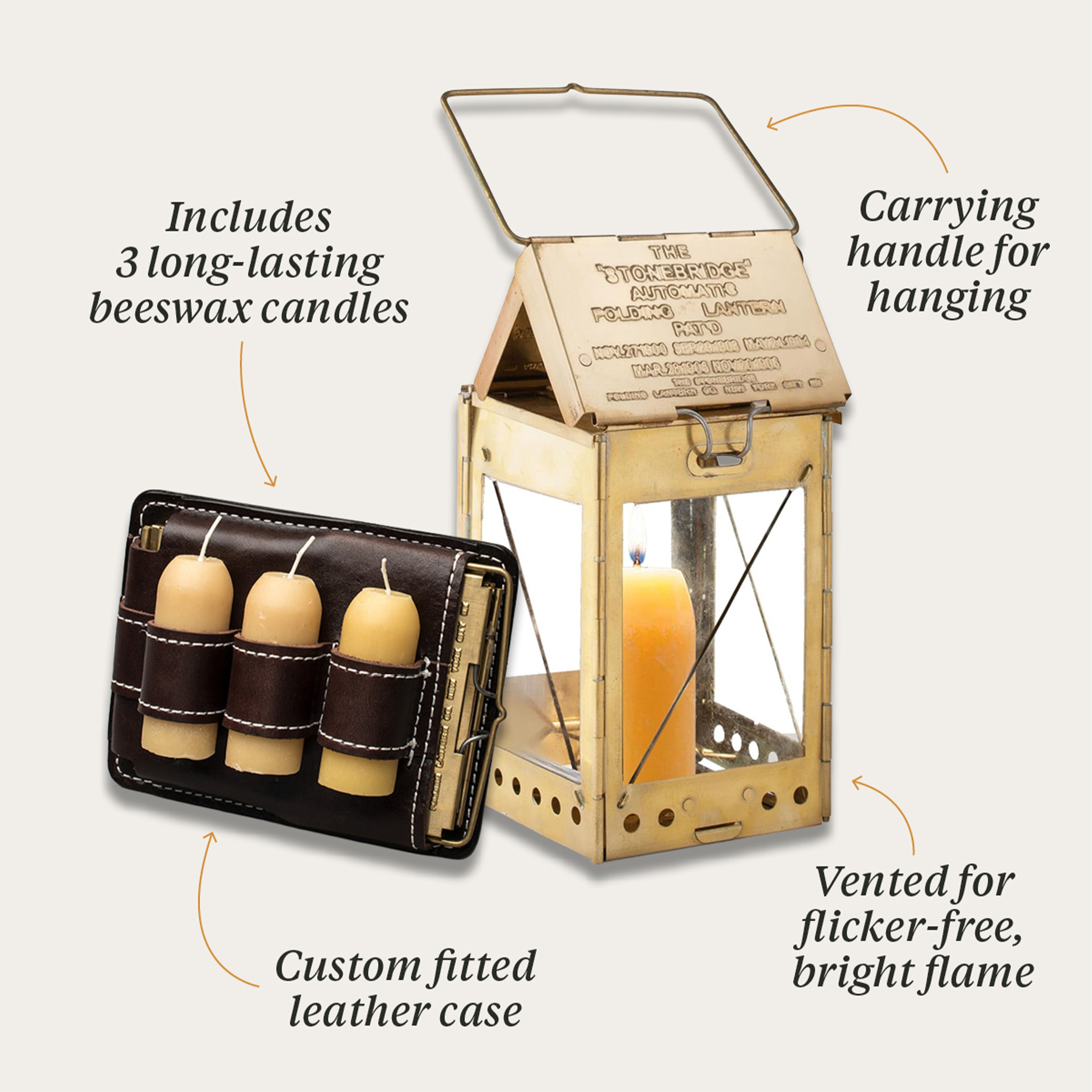 Stonebridge Brass Lantern Complete Set | Garrett Wade