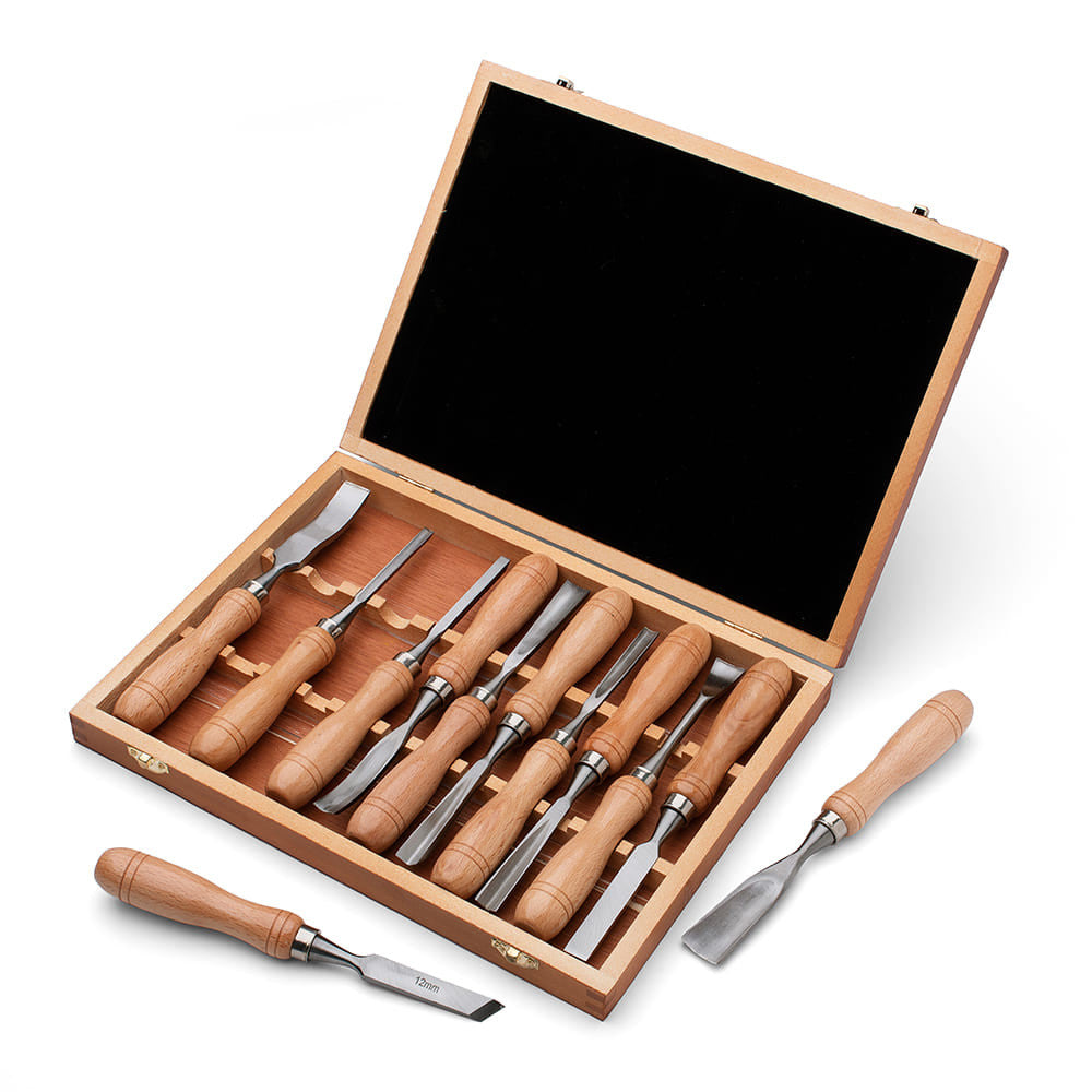 歯科用器具セット 8本 木製ケース付きAntique Bahco 425-083 425-Set Wooden Box (6 Piece) - Sandvik Chisels Set