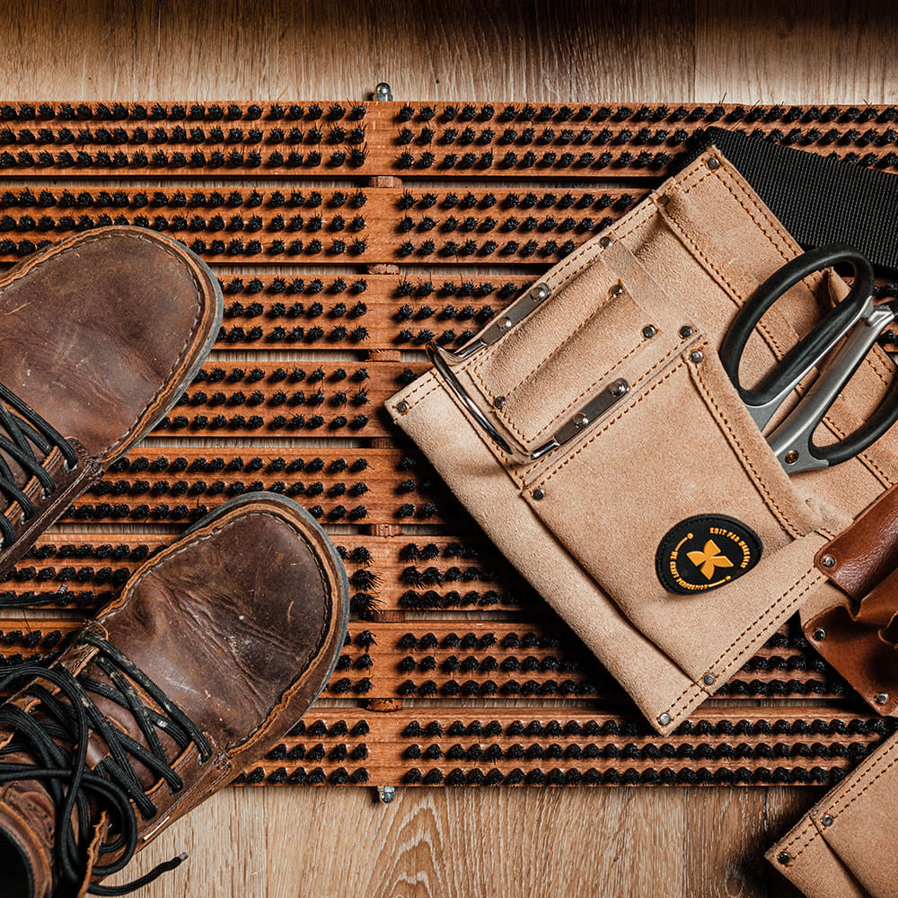 Wooden Door Mat | Garrett Wade's Stylish Wood Slat Door Mat