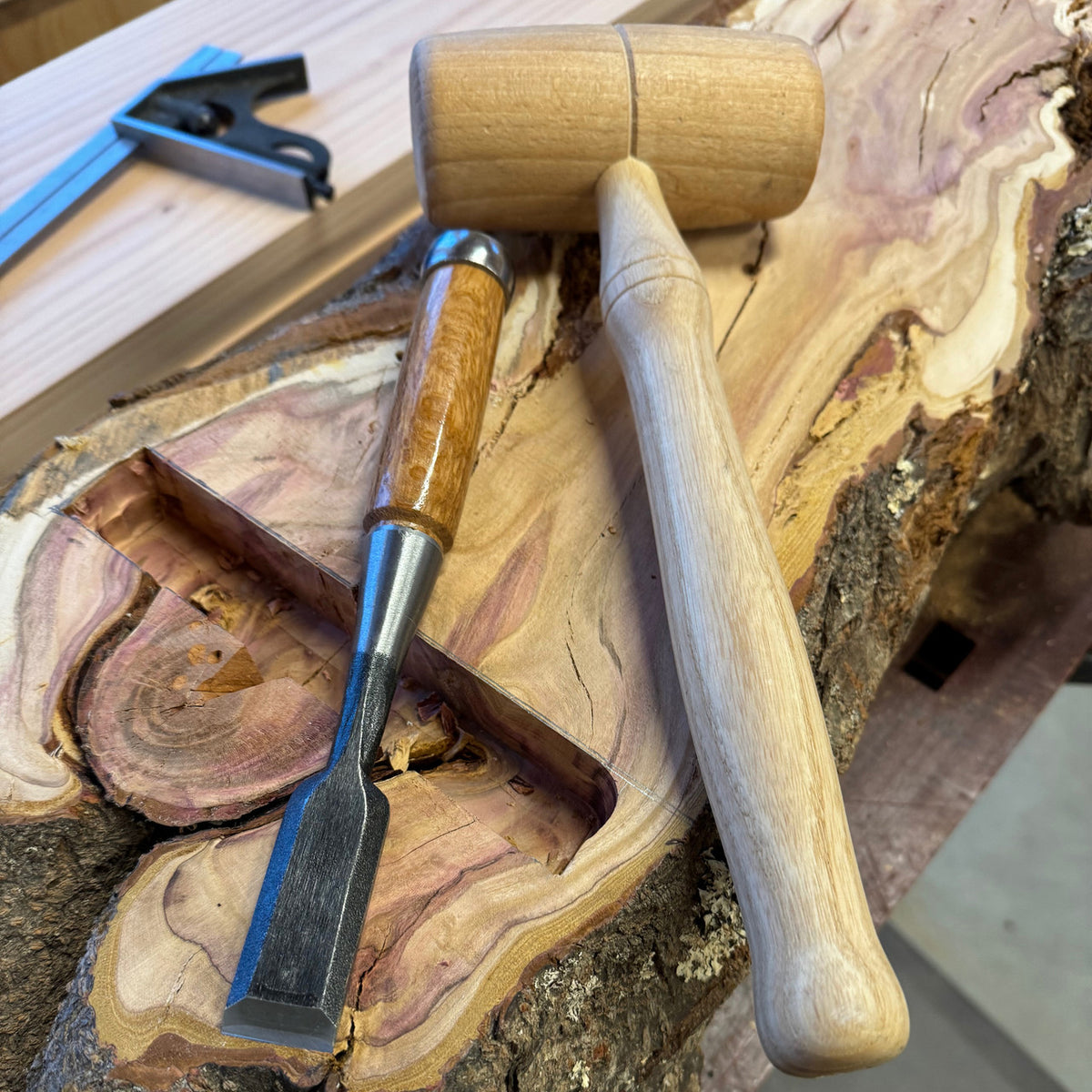 Japanese 4-Piece Bench Chisel Set | Red Oak Handles | Garrett Wade