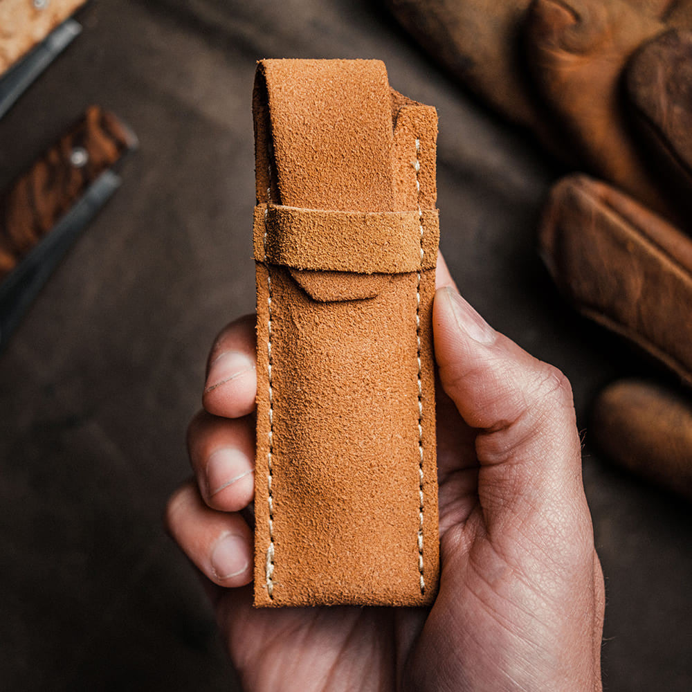 Universal Leather Sheath for Pocket Knives