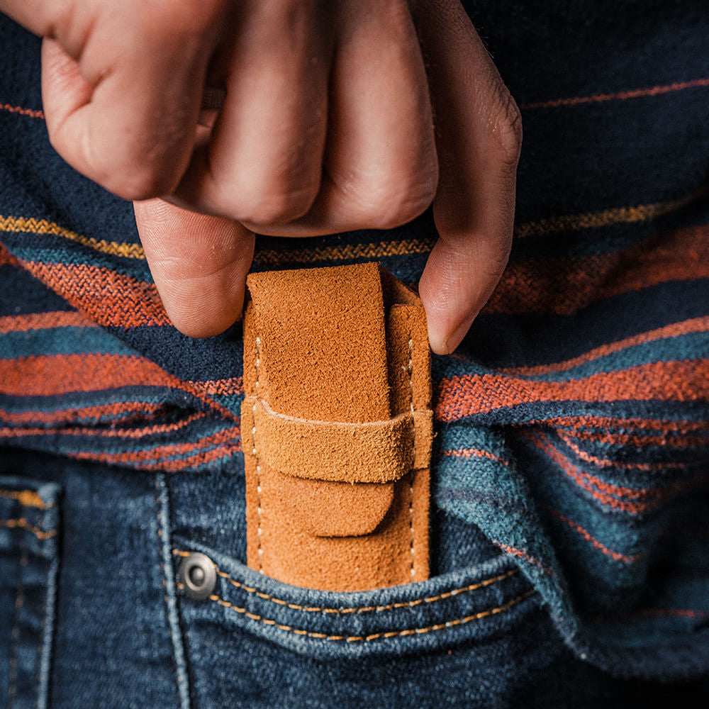 Universal Leather Sheath for Pocket Knives