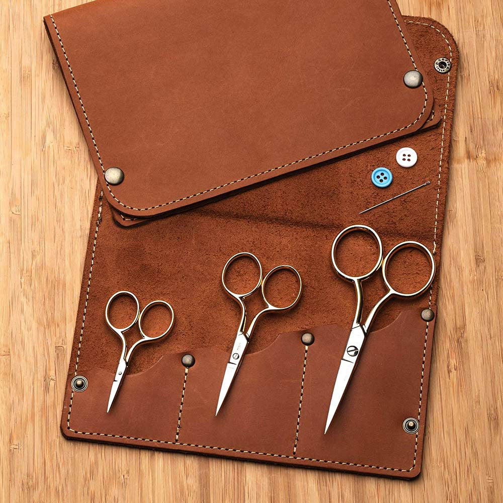 Classic Embroidery Scissors with French-Made Leather Case
