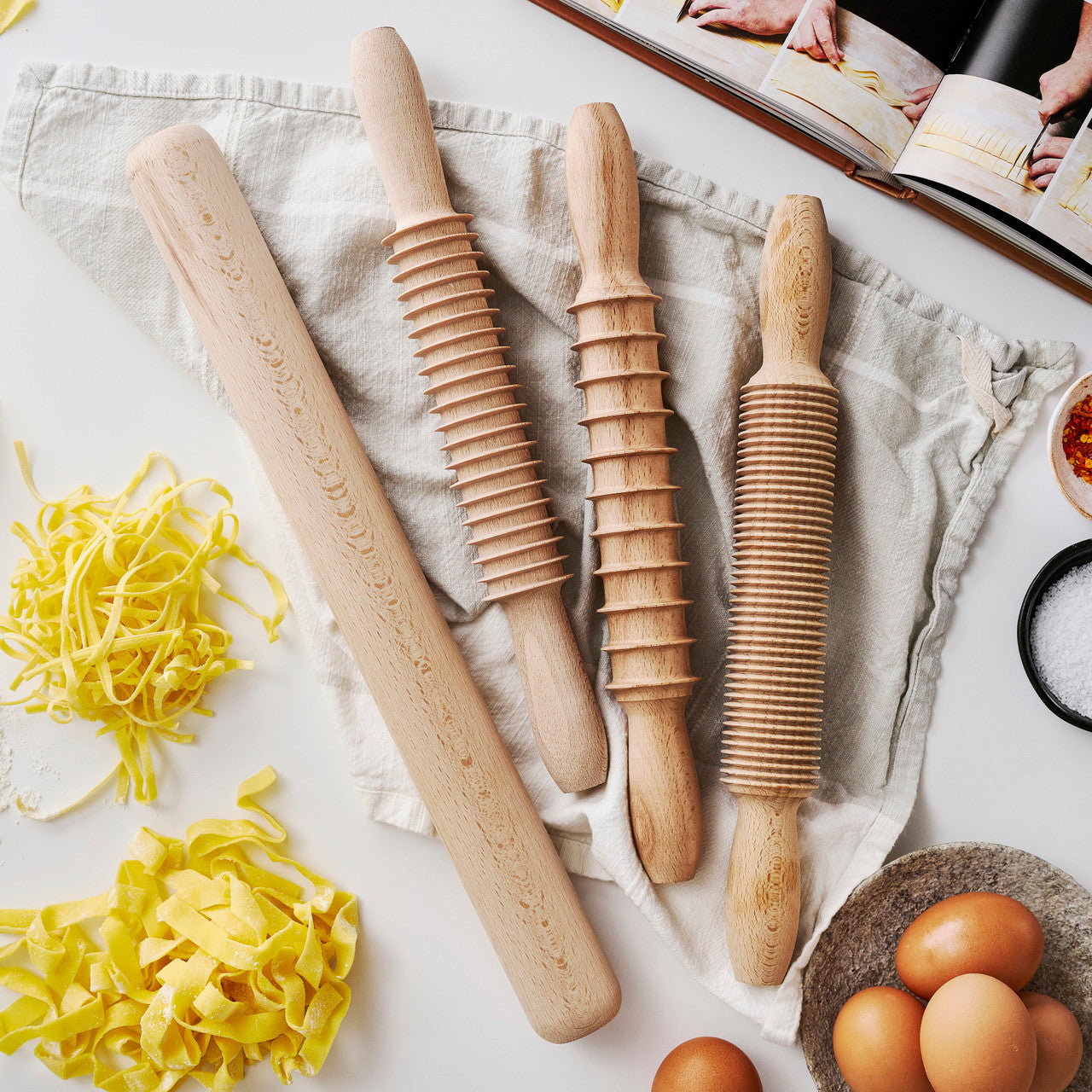 Set of 4 Italian Pasta Rolling Pins