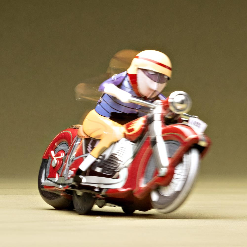 Retro Tin Racing Motorcycle