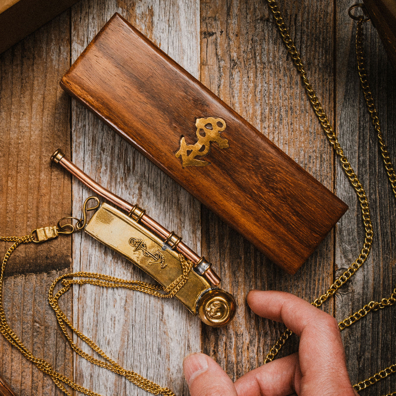 Brass & Copper Bosun’s Whistle