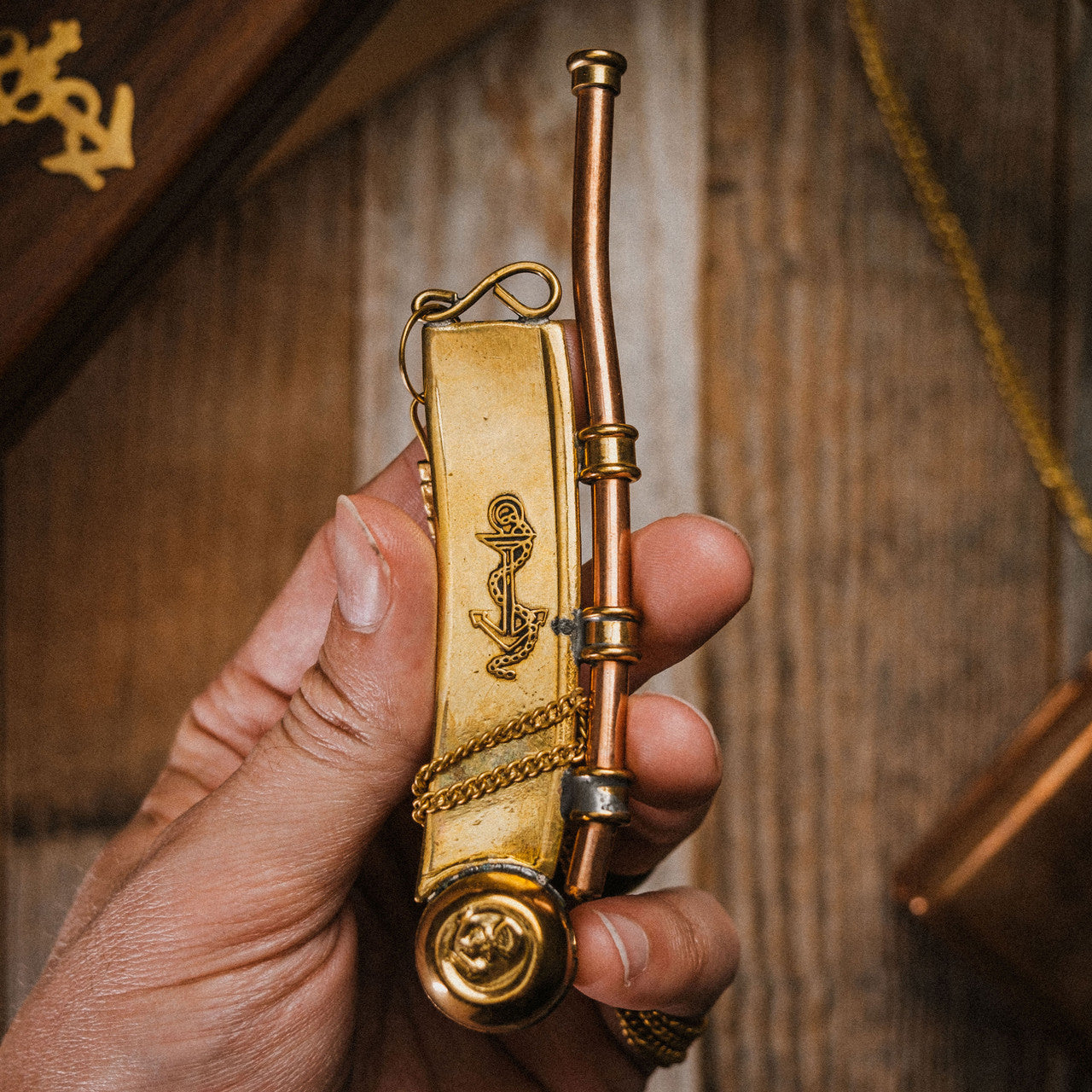 Brass & Copper Bosun’s Whistle