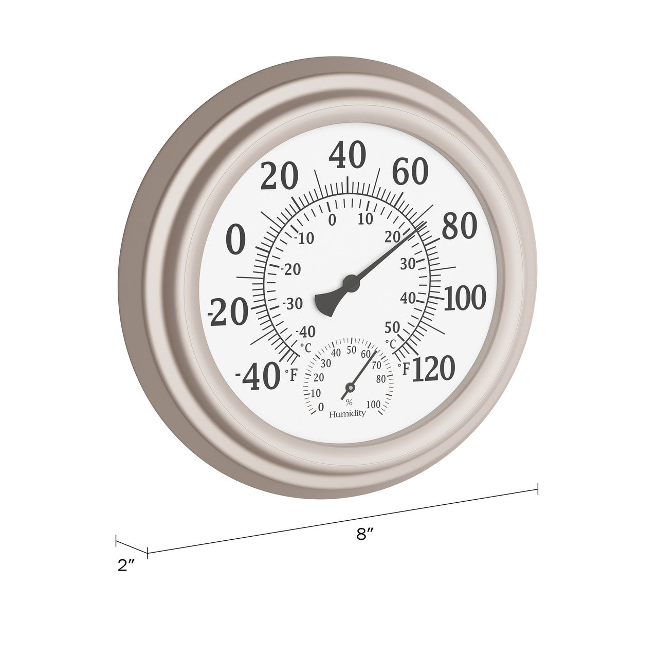 Outdoor Wall Thermometer and Hygrometer