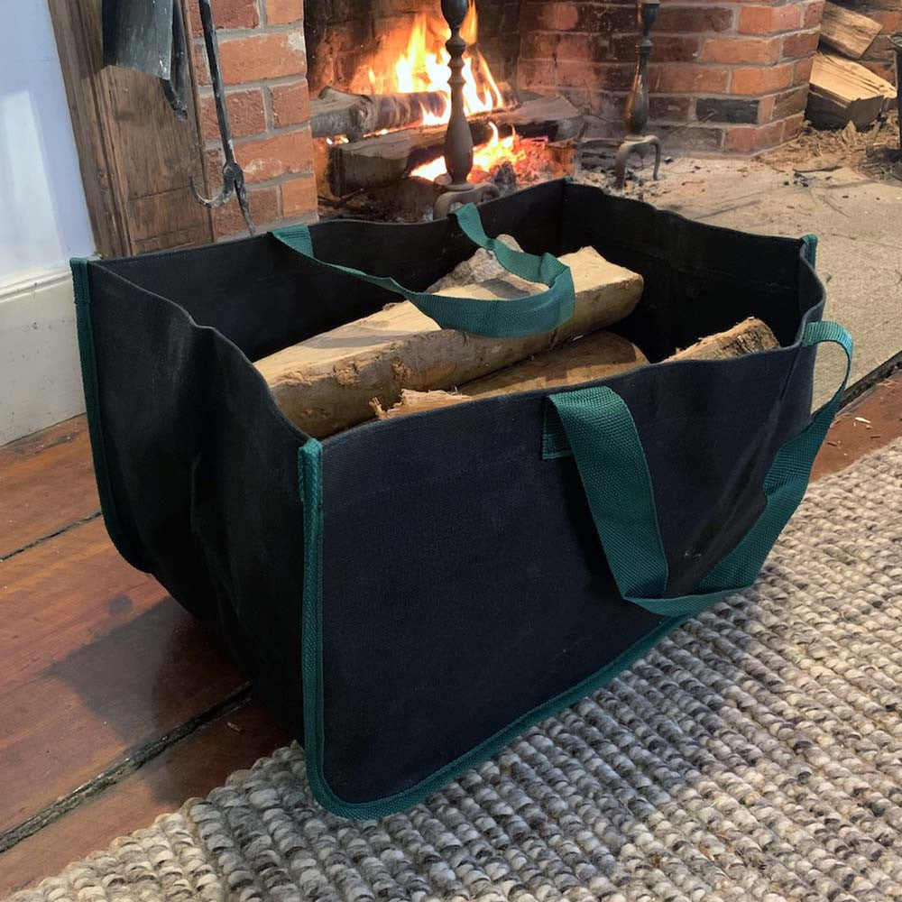 Waxed Canvas Log Carriers