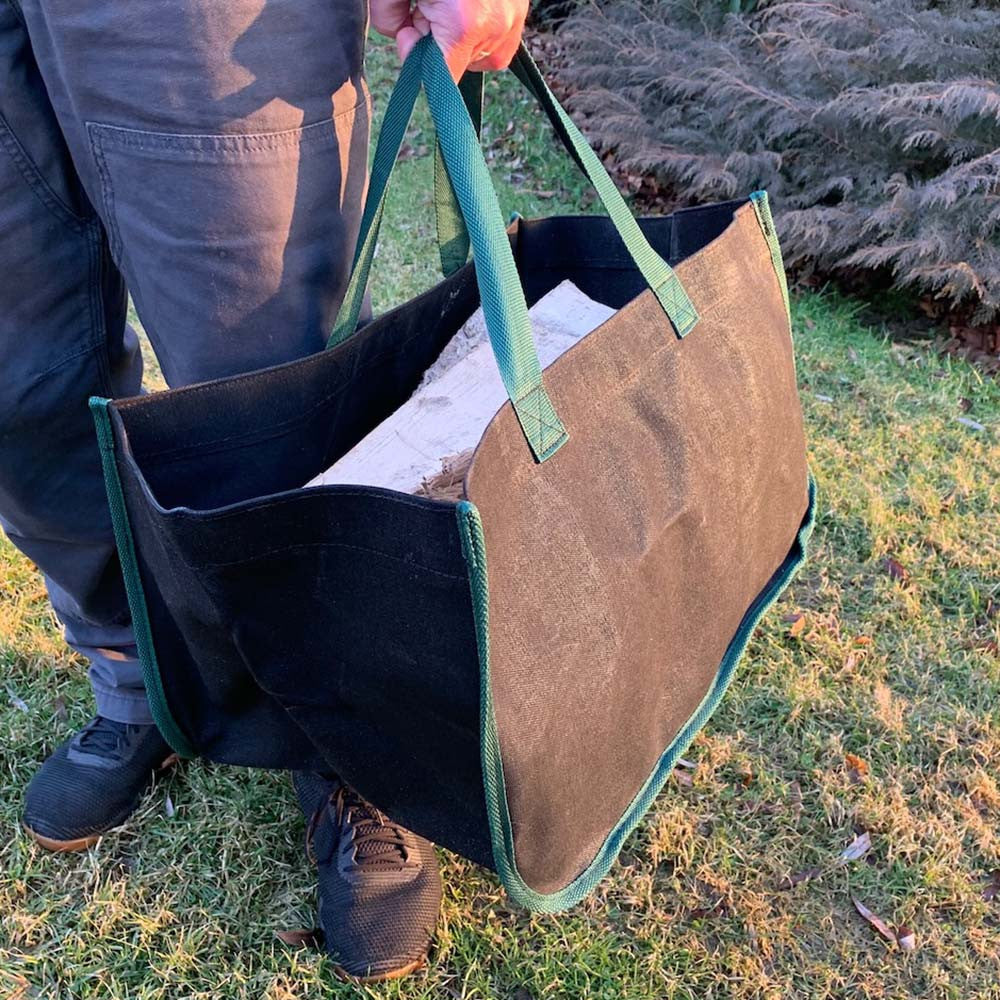 Waxed Canvas Log Carriers