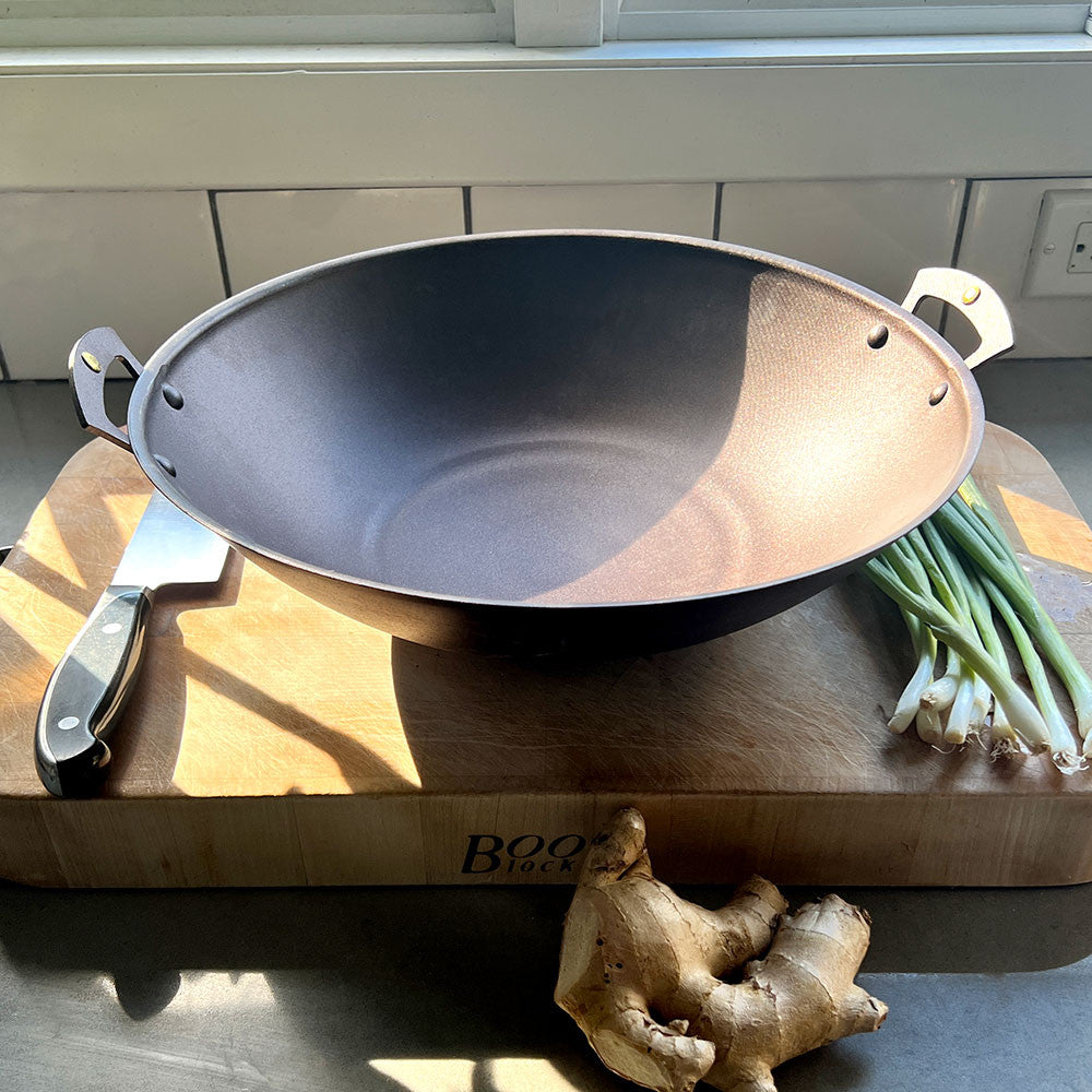 Netherton Prospector-Handled Spun Iron Wok | Garrett Wade