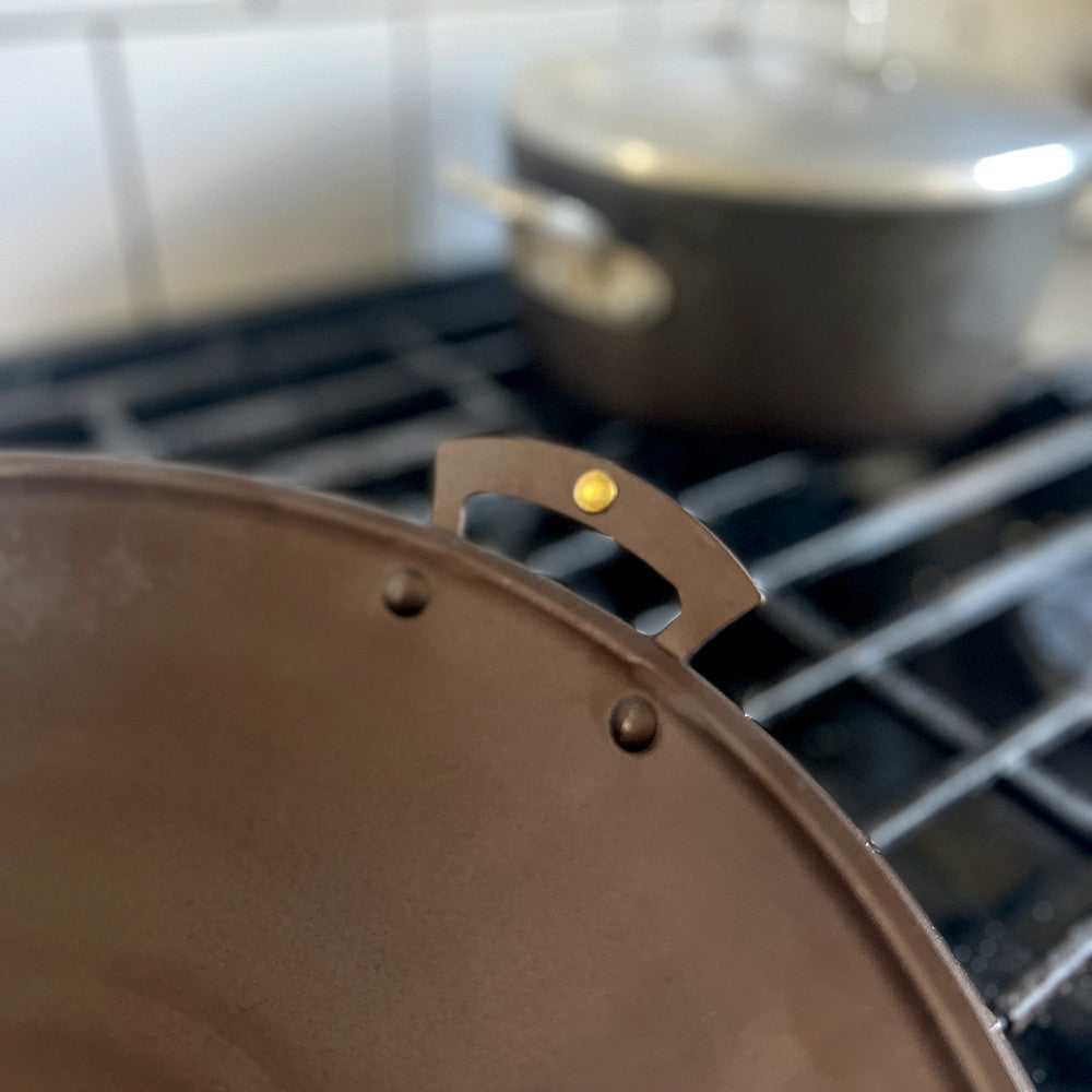Prospector-Handled Spun Iron Wok