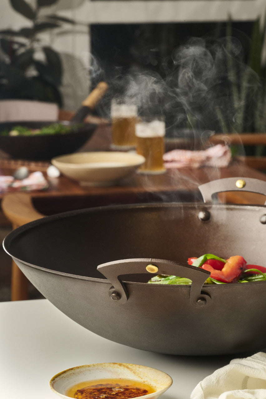 Netherton Prospector-Handled Spun Iron Wok | Garrett Wade