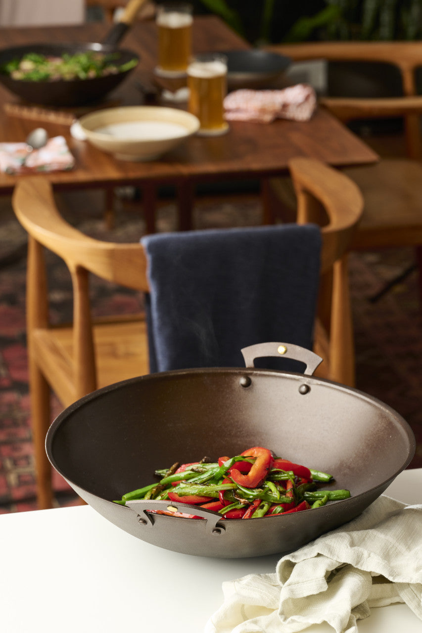 Netherton Prospector-Handled Spun Iron Wok | Garrett Wade