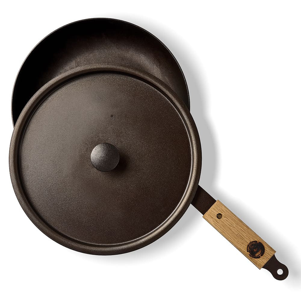 Netherton Spun Iron Chef's Pan with Lid