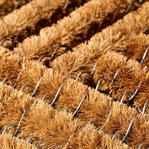 Coir and Stainless Steel Half-Round Spiral Doormat