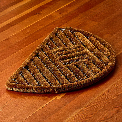 Coir and Stainless Steel Half-Round Spiral Doormat
