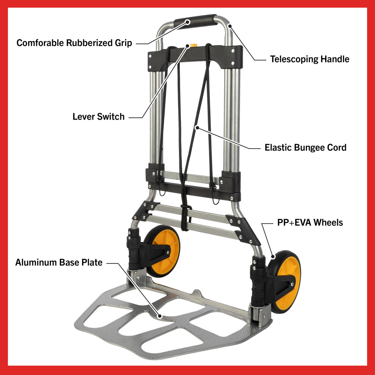 Folding Dolly Cart with 330lb Capacity
