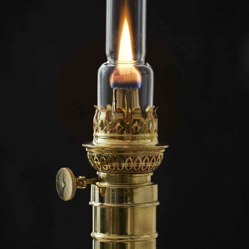 Brass Column Oil Lamp