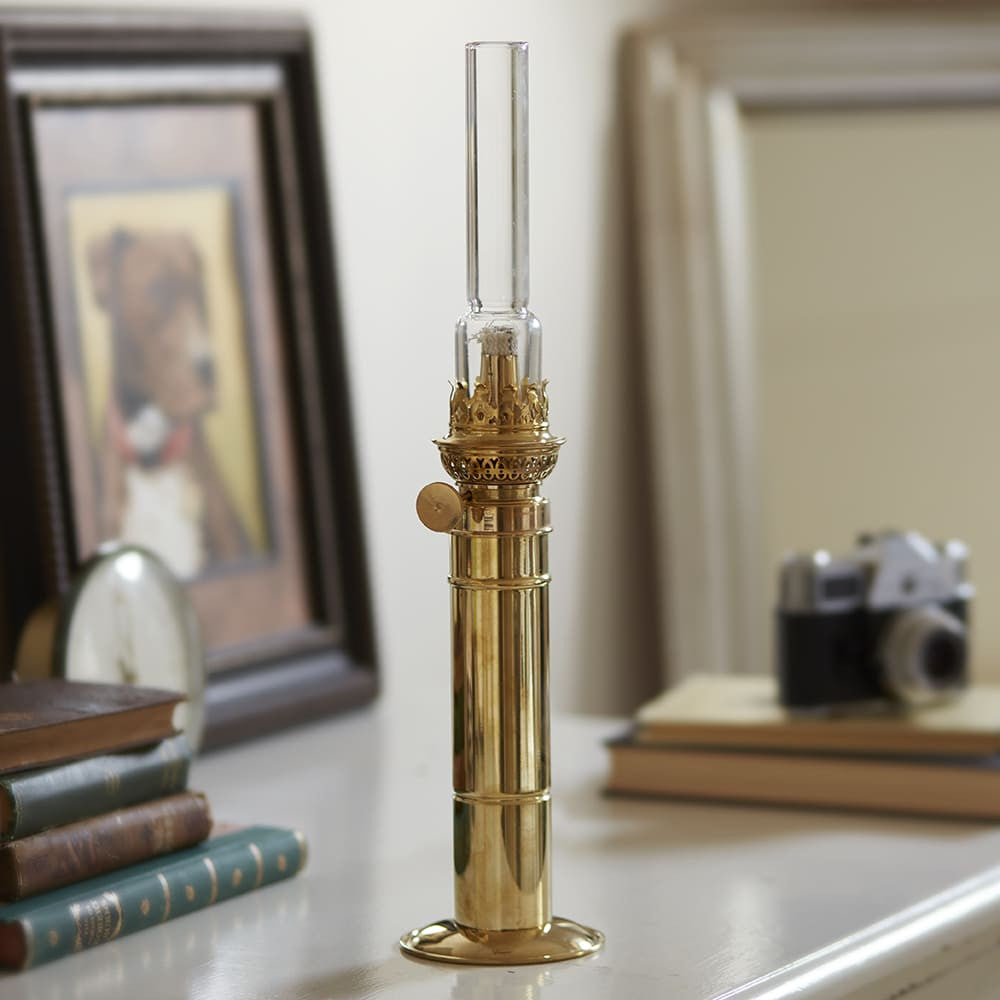 Brass Column Oil Lamp