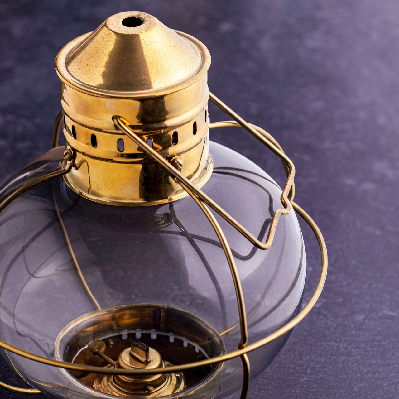 Brass “Onion”-Style Oil Lamp