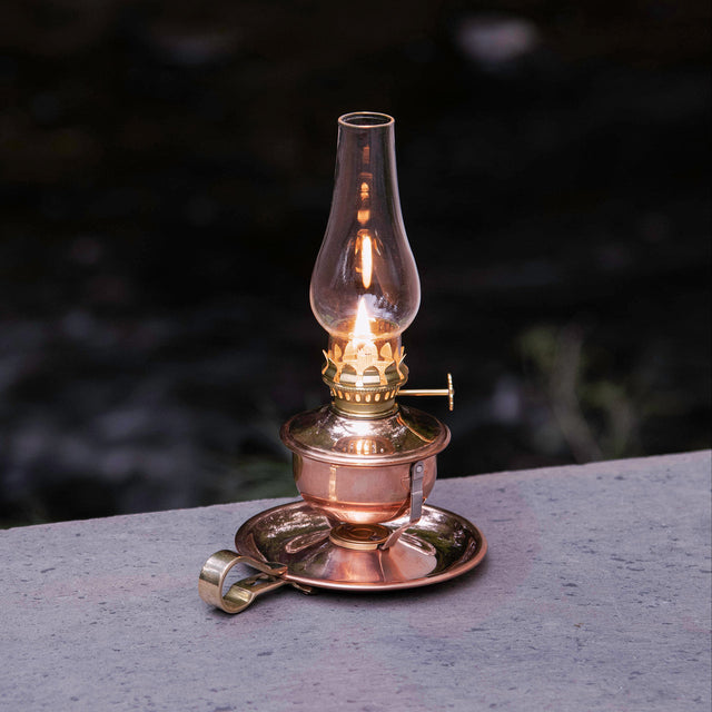 Unique Copper & Brass Swivel Oil Lamp
