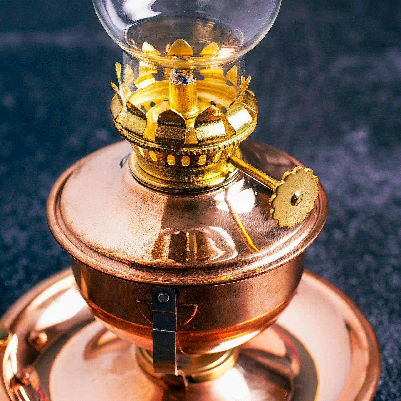 Unique Copper & Brass Swivel Oil Lamp