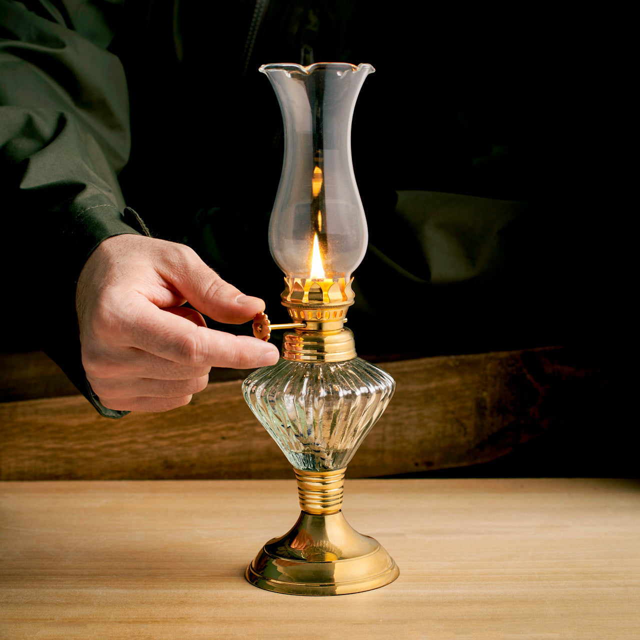 Victorian-Style Glass Oil Lamp