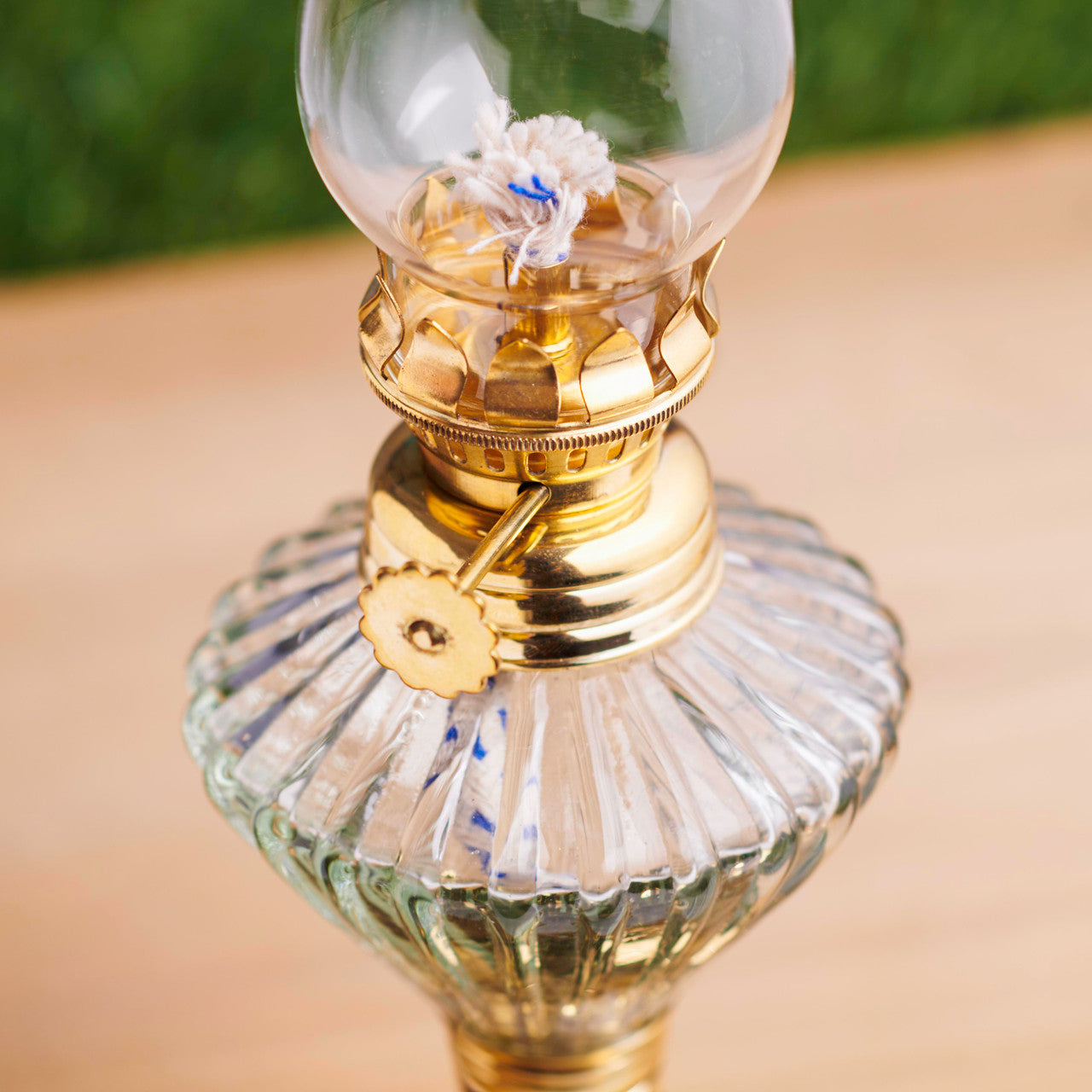 Victorian-Style Glass Oil Lamp