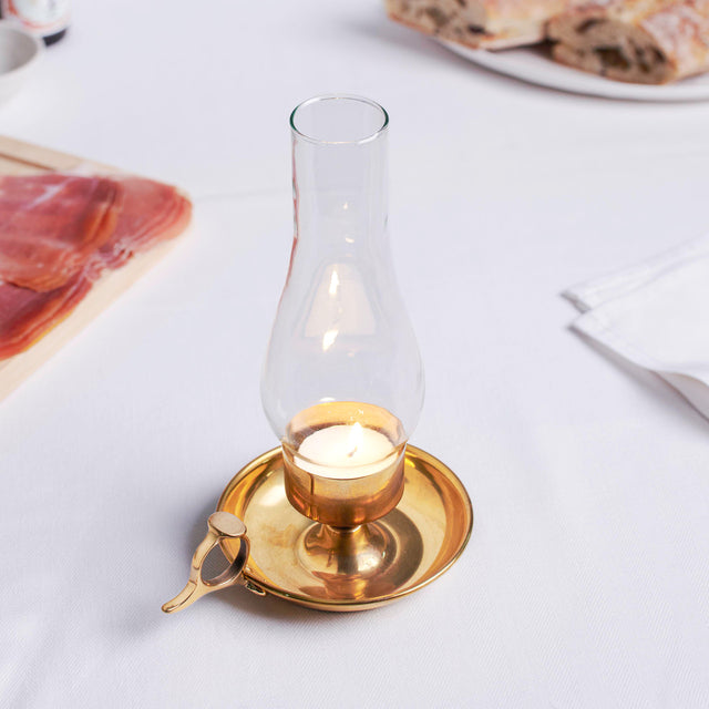 Vintage-Inspired Brass Candle Holder