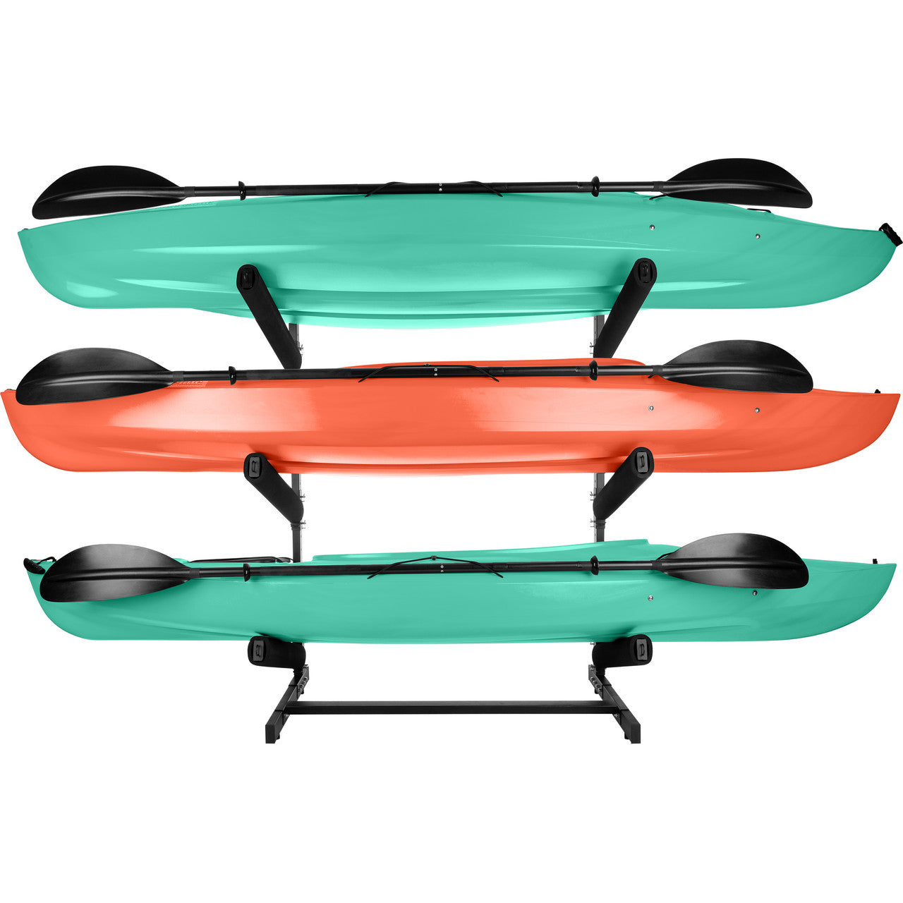 Freestanding Outdoor 3-Level Kayak and Canoe Rack