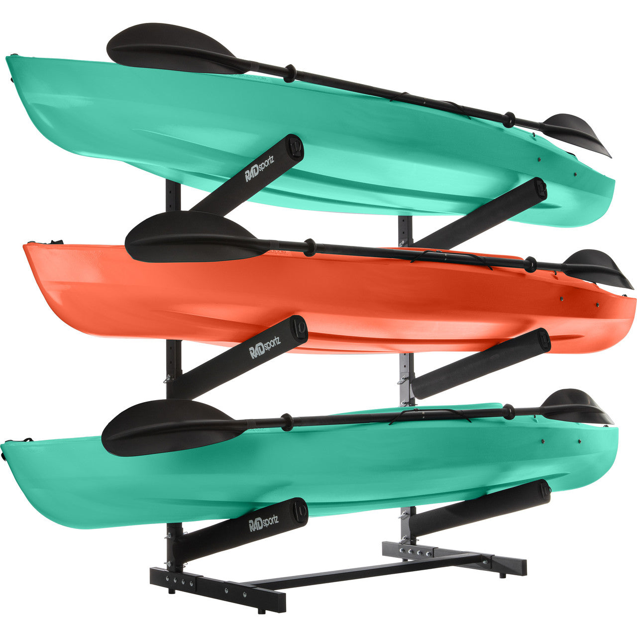 Freestanding Outdoor 3-Level Kayak and Canoe Rack