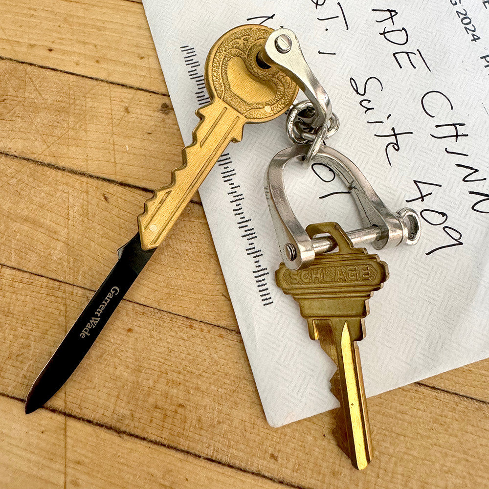 Key Knife with Black Titanium Blade