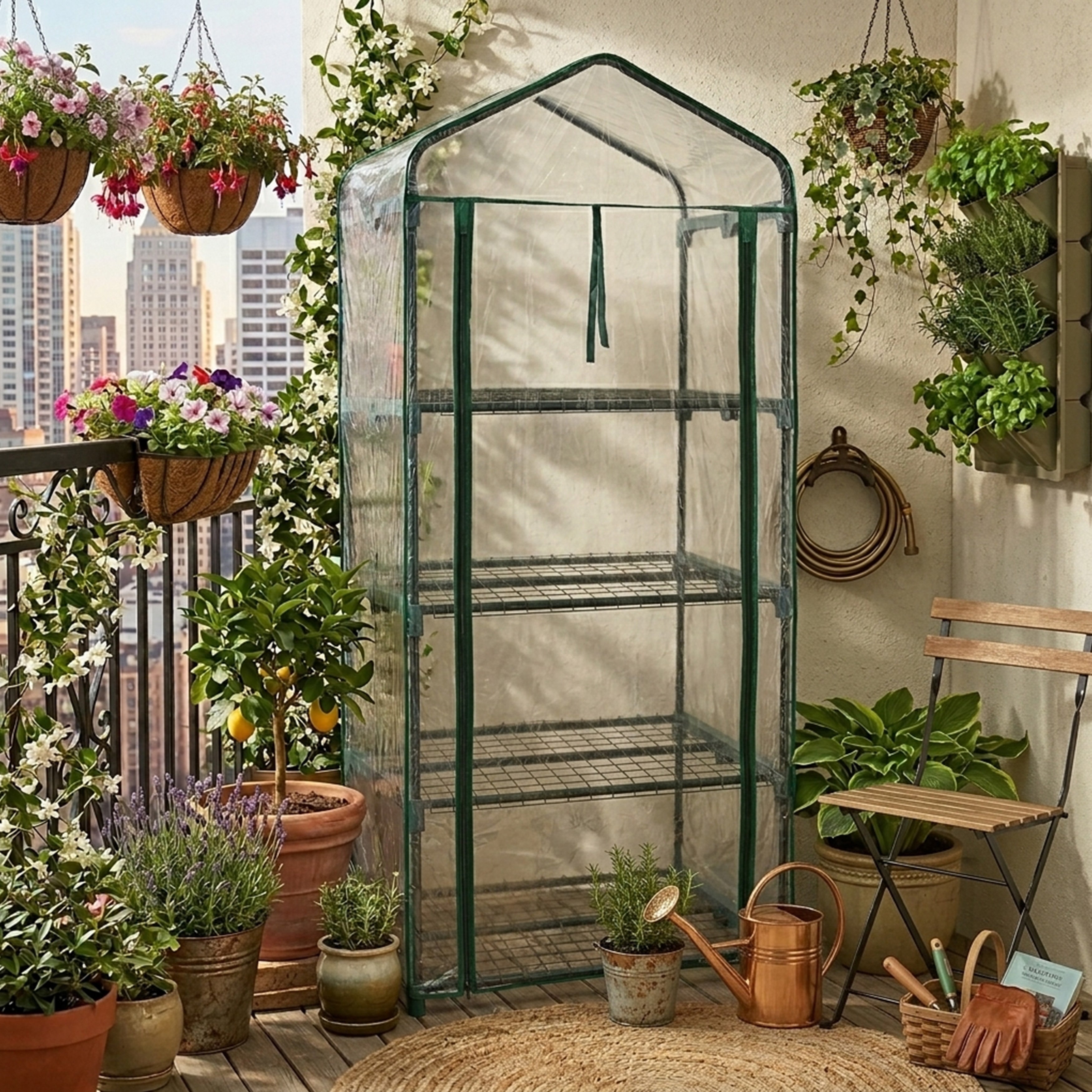 Pure Garden 4-Tier Mini Greenhouse | Garrett Wade