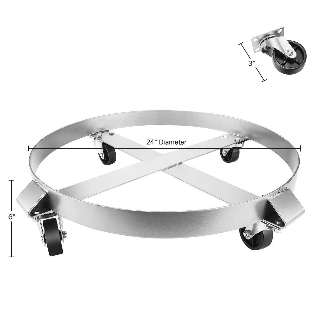 Heavy-Duty Steel Round Dolly