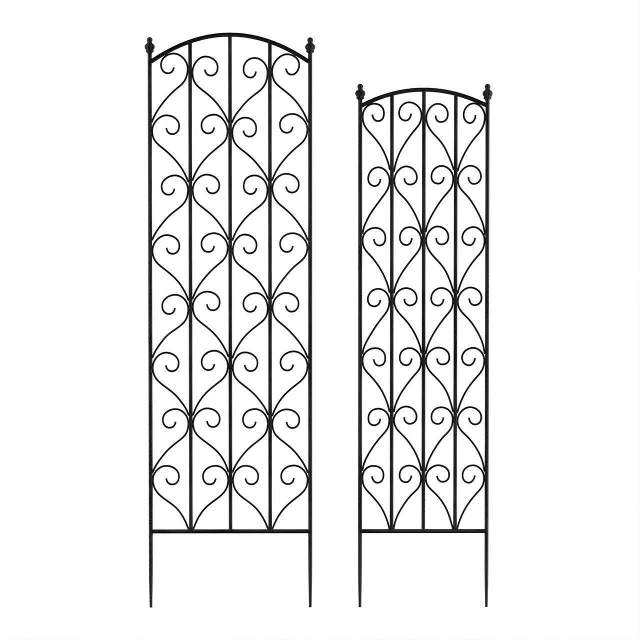Garden Trellis with Decorative Scrolls- Set of 2