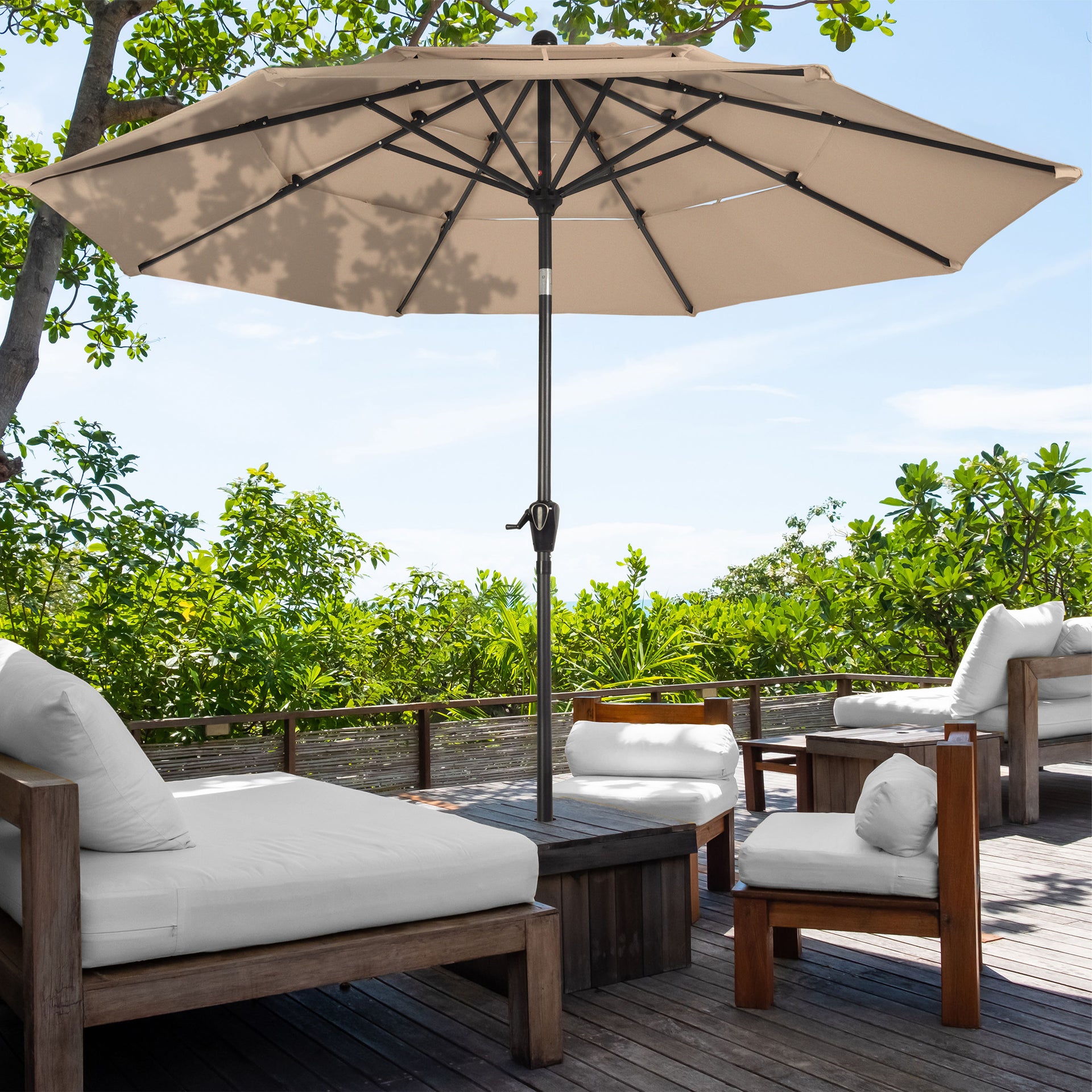 Triple Layer Patio Umbrella