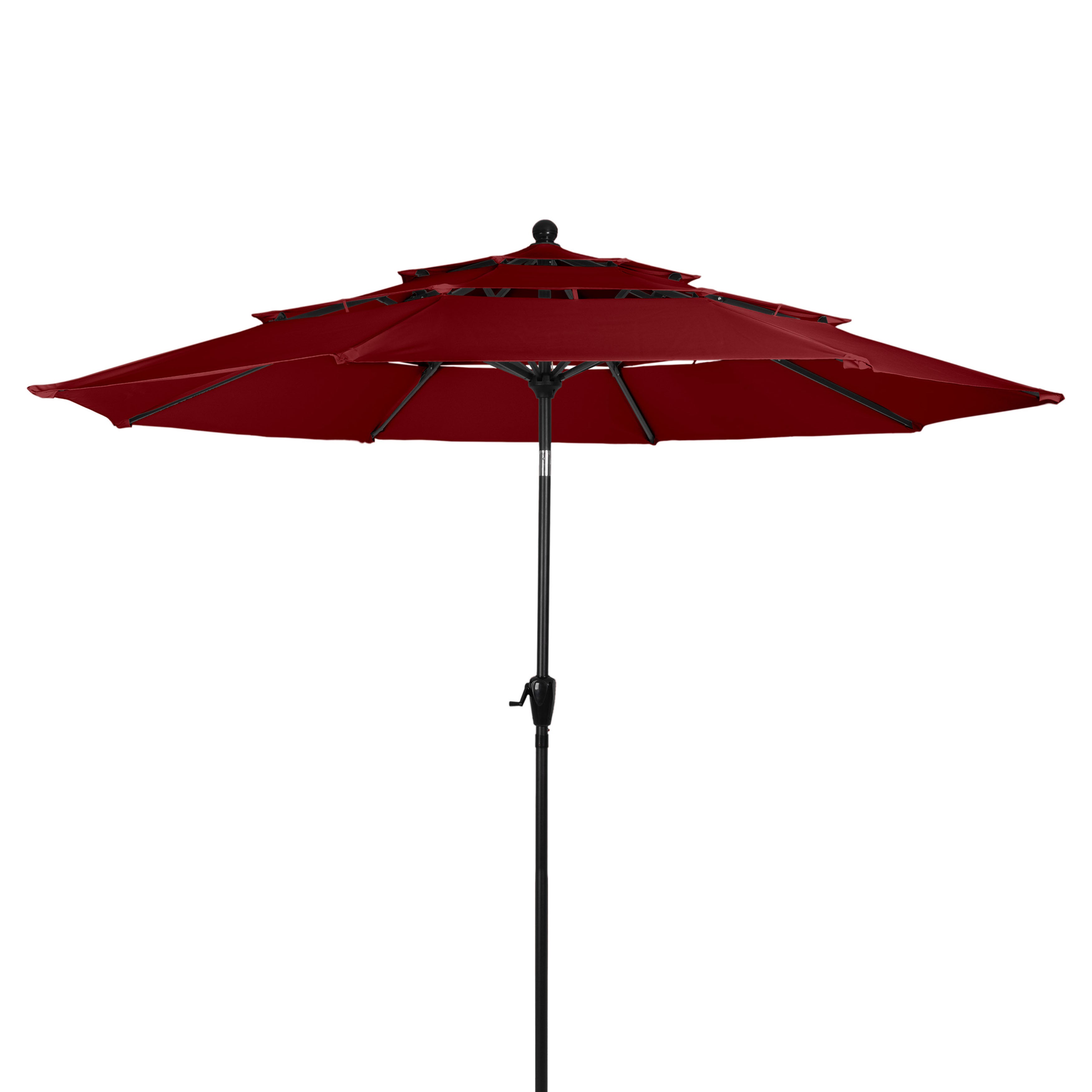 Triple Layer Patio Umbrella - Red