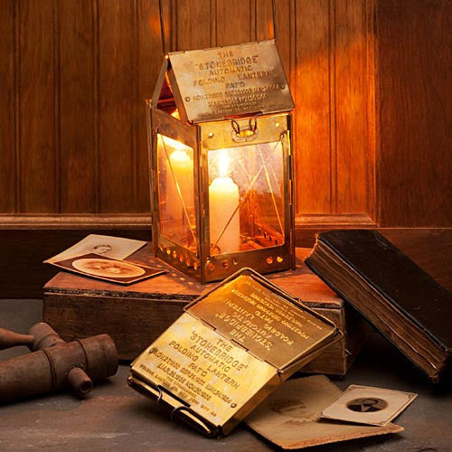 Brass Stonebridge Candle Lanterns: Portable Brass Candle Lantern