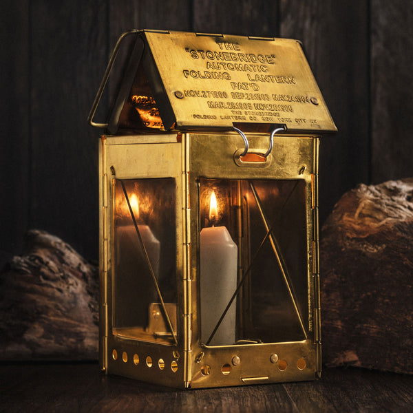 Brass Stonebridge Candle Lanterns: Portable Brass Candle Lantern