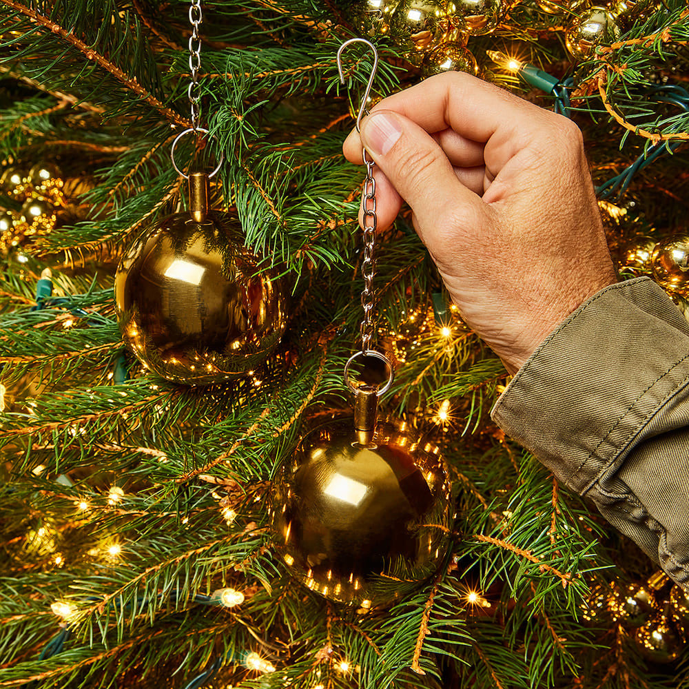 3 In. Brass Ornaments - Set of 4