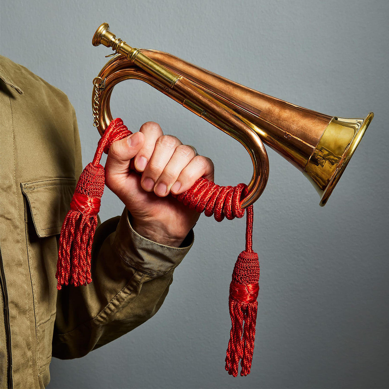 Brass and Copper Bugle Signal Horn